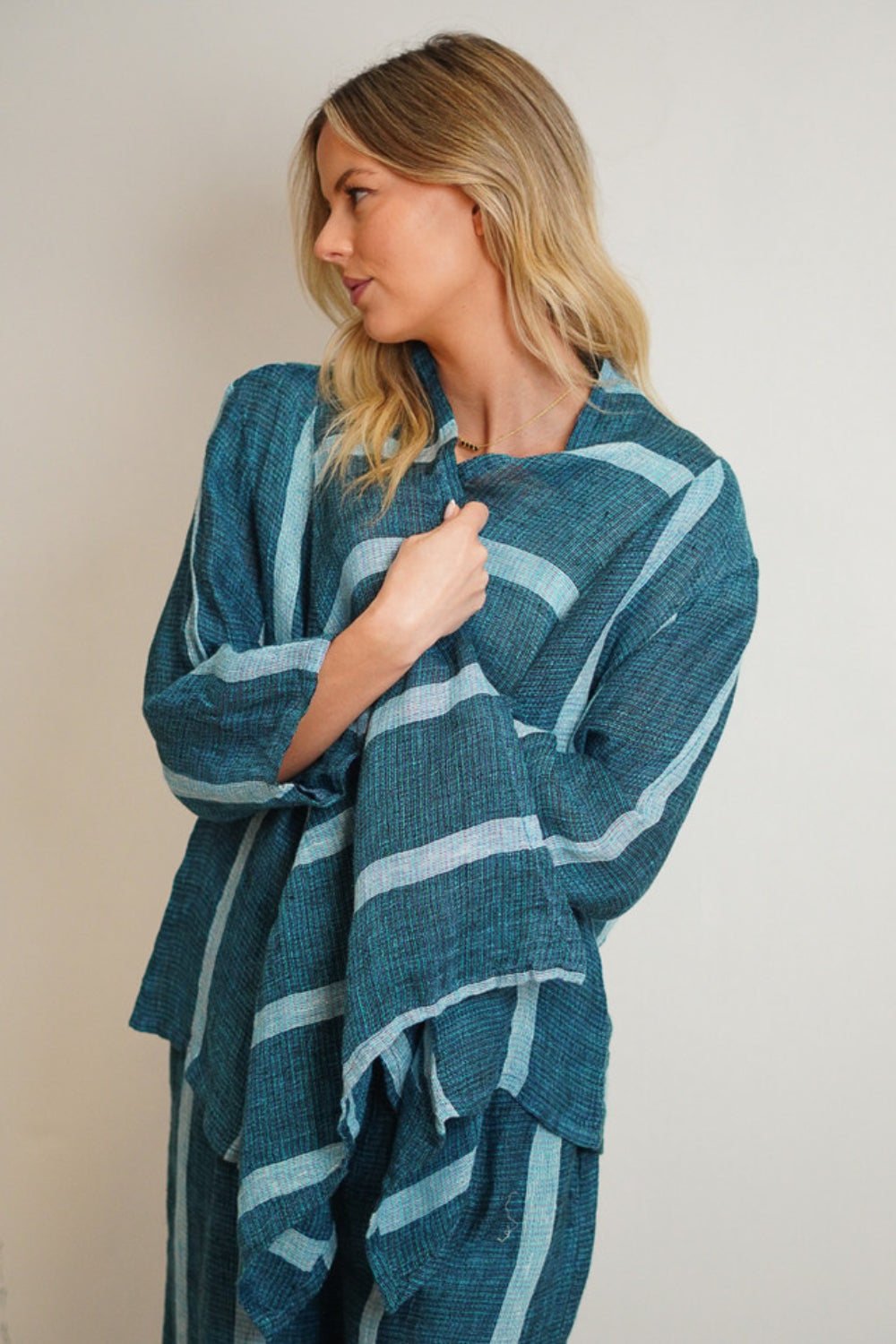 Bianca Jacket - Gemstone Blue Stripe