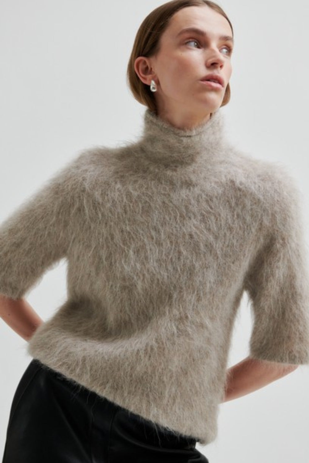 Karla Knit Short Sleeve - Pumice Stone