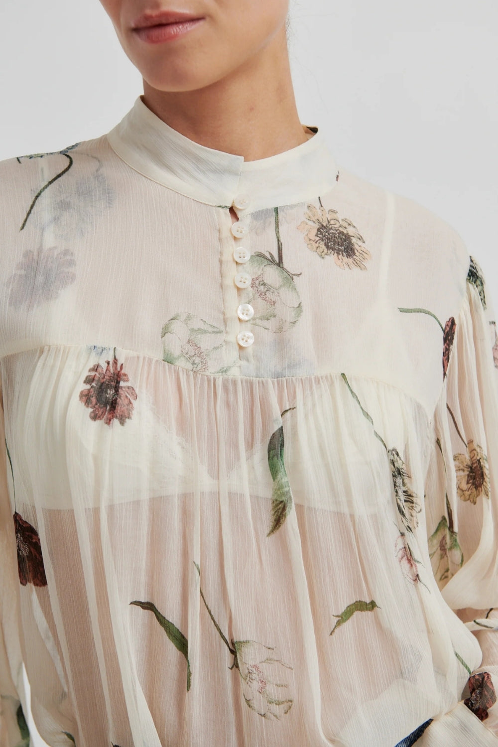 Florala Sheer Blouse - Summer Sand