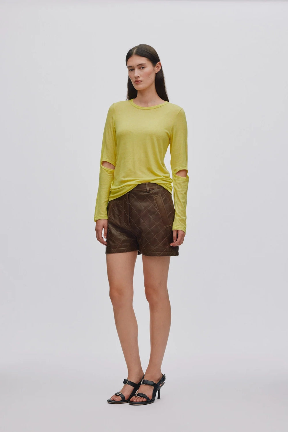 Jacka Lucid Long Sleeve Detail Top - Limonade