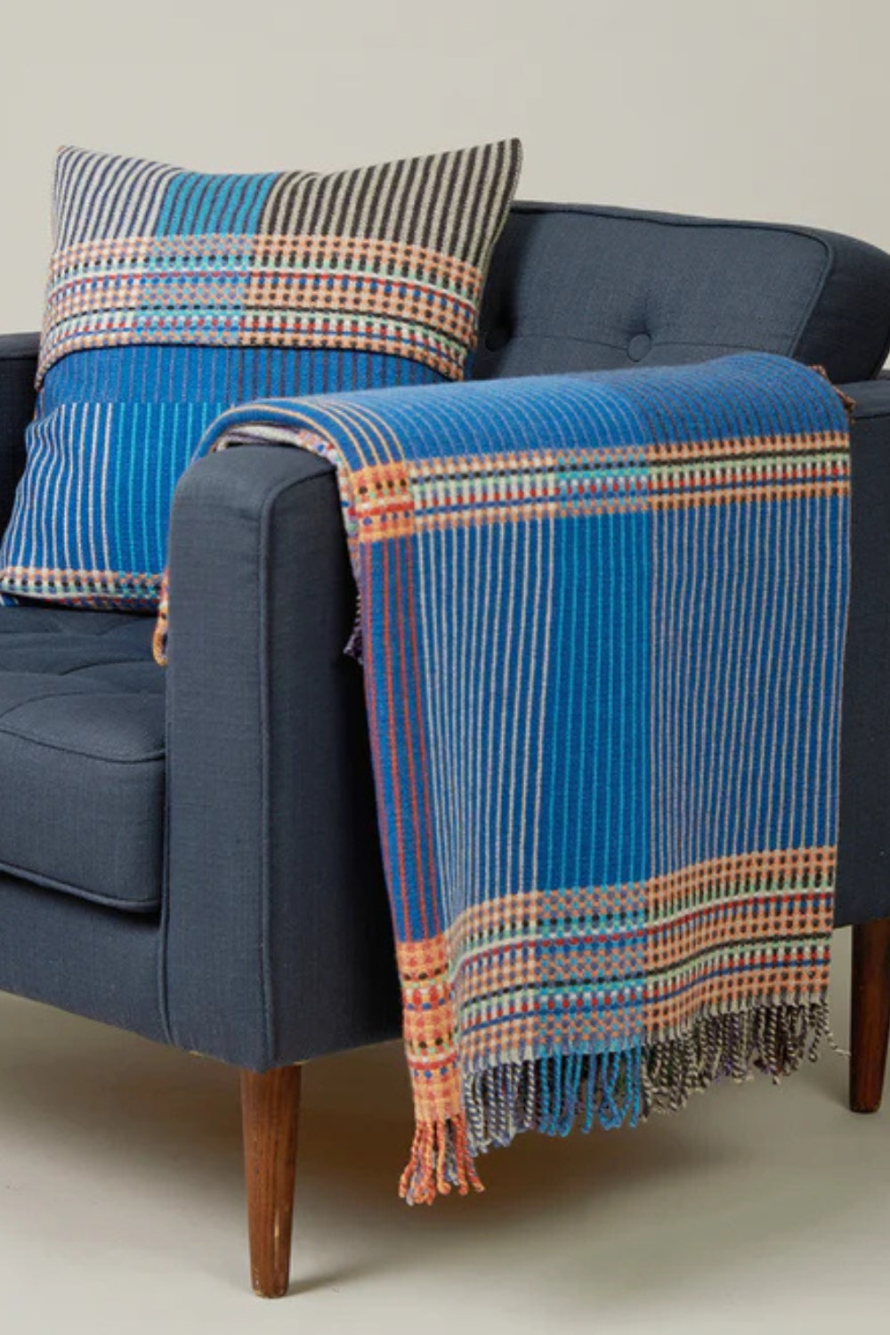 Lambswool Pinstripe Throw - Anning