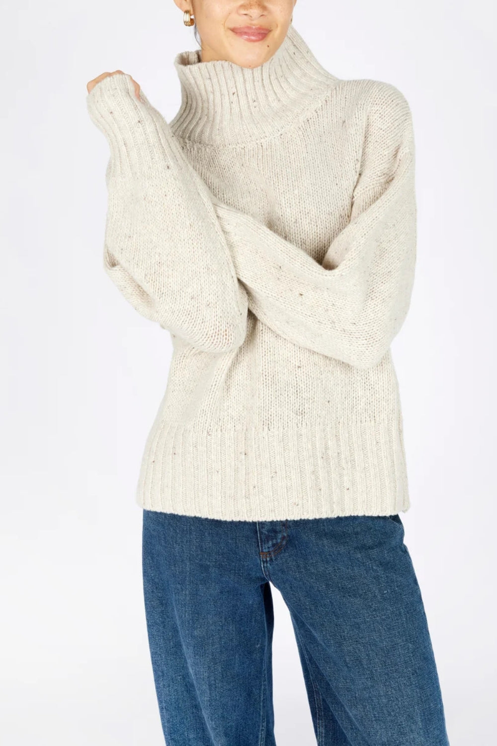 The Paige Polo Neck - Chalk