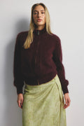 Felix Zip Up Bomber - Aubergine