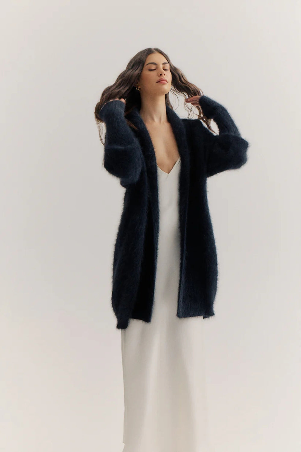 Sophia Open Cashmere Cardigan - Black