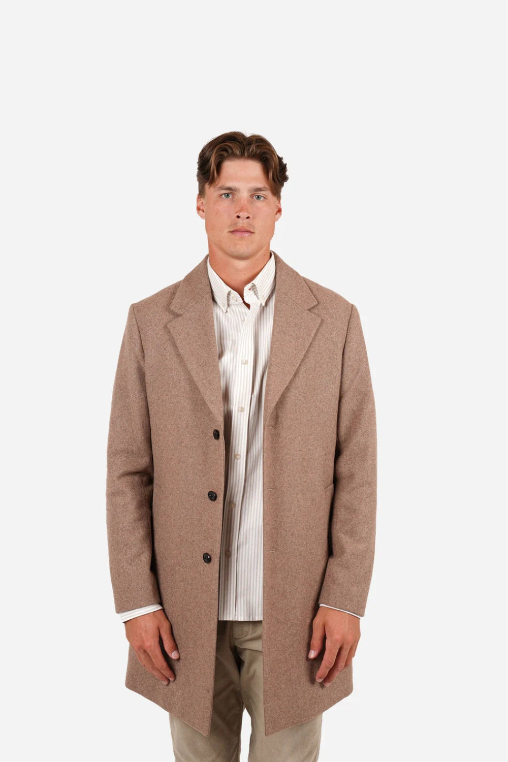 Padded Wool Coat - Malt
