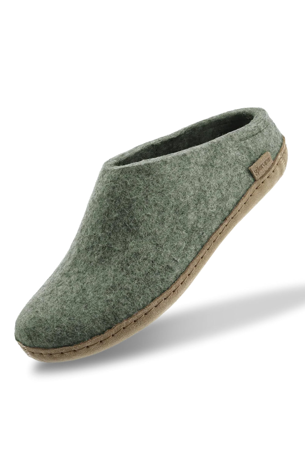 The Leather Slip On - Moss
