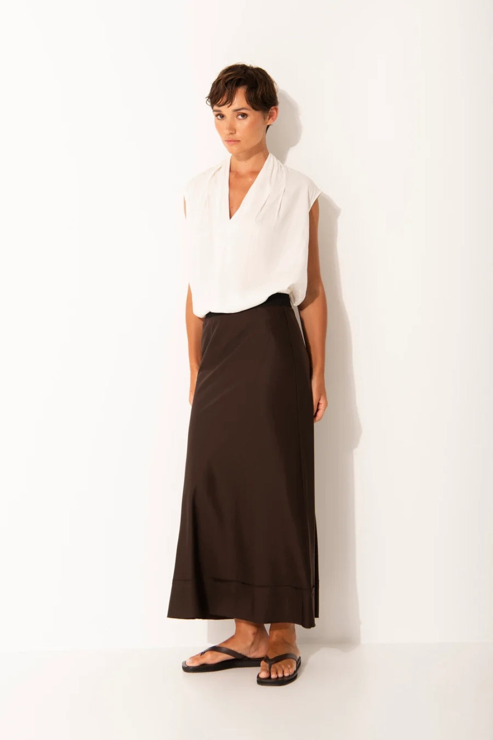 Relaxed Maia Skirt - Espresso