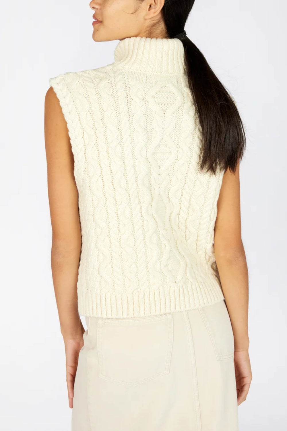 Fia Polo Vest - Natural