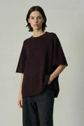 Wool Cashmere Super Big T - Merlot
