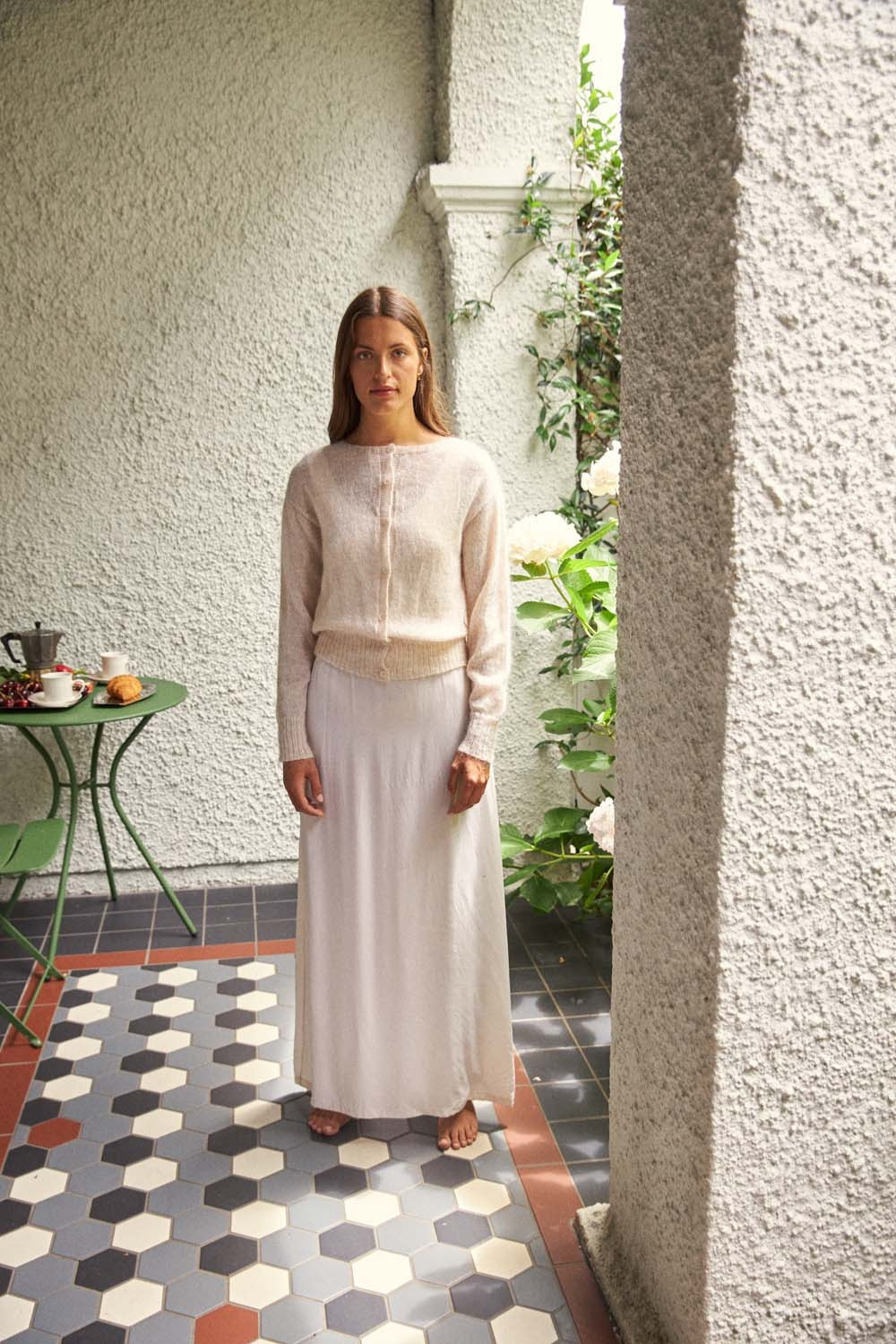 Fleur Cardigan - Creme