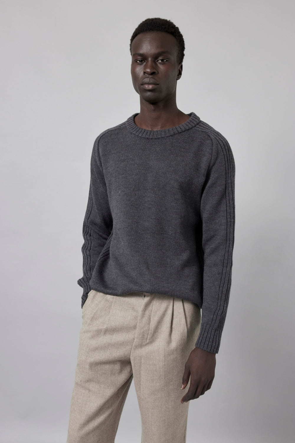 Kenneth Fishermens Jumper - Charcoal