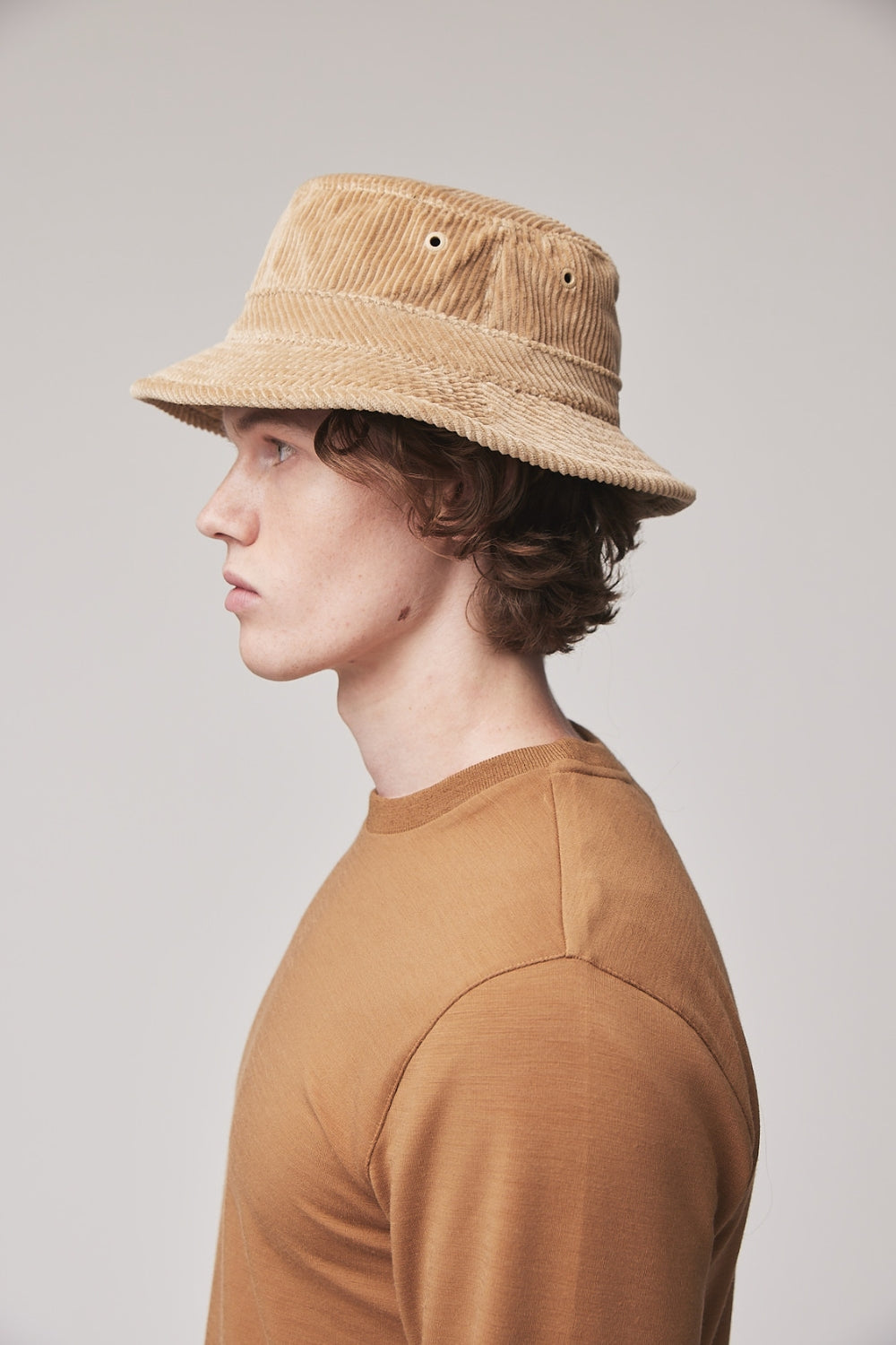 Iconic T1 Cord Bucket Hat - Camel