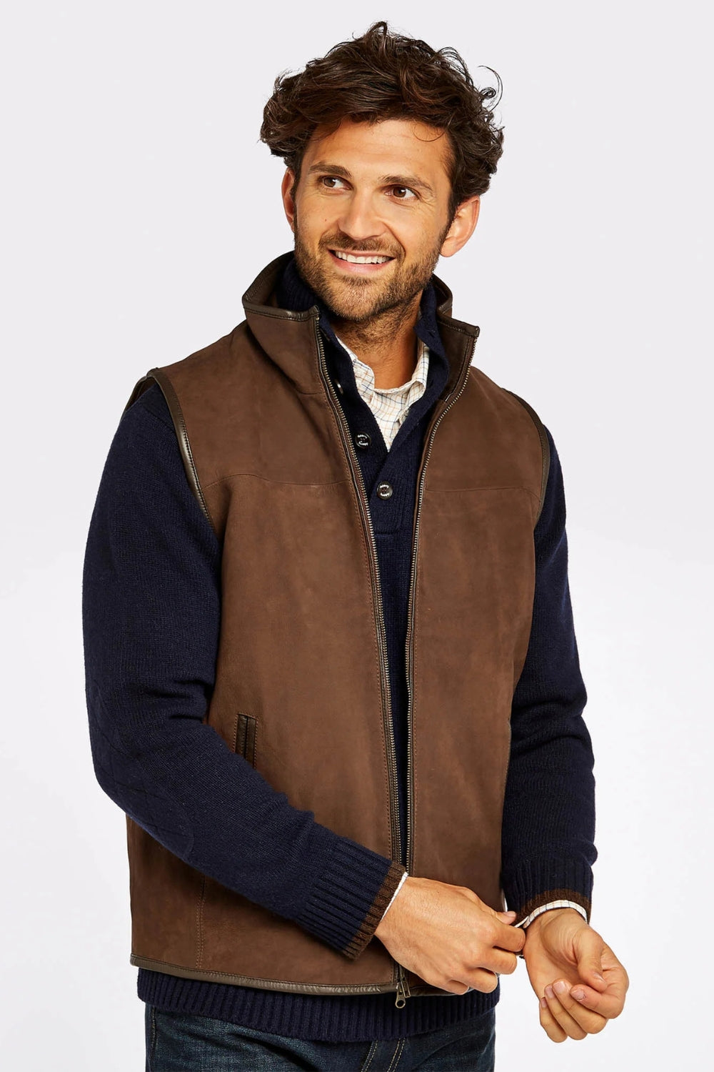 Dunhill Leather Gilet - Walnut