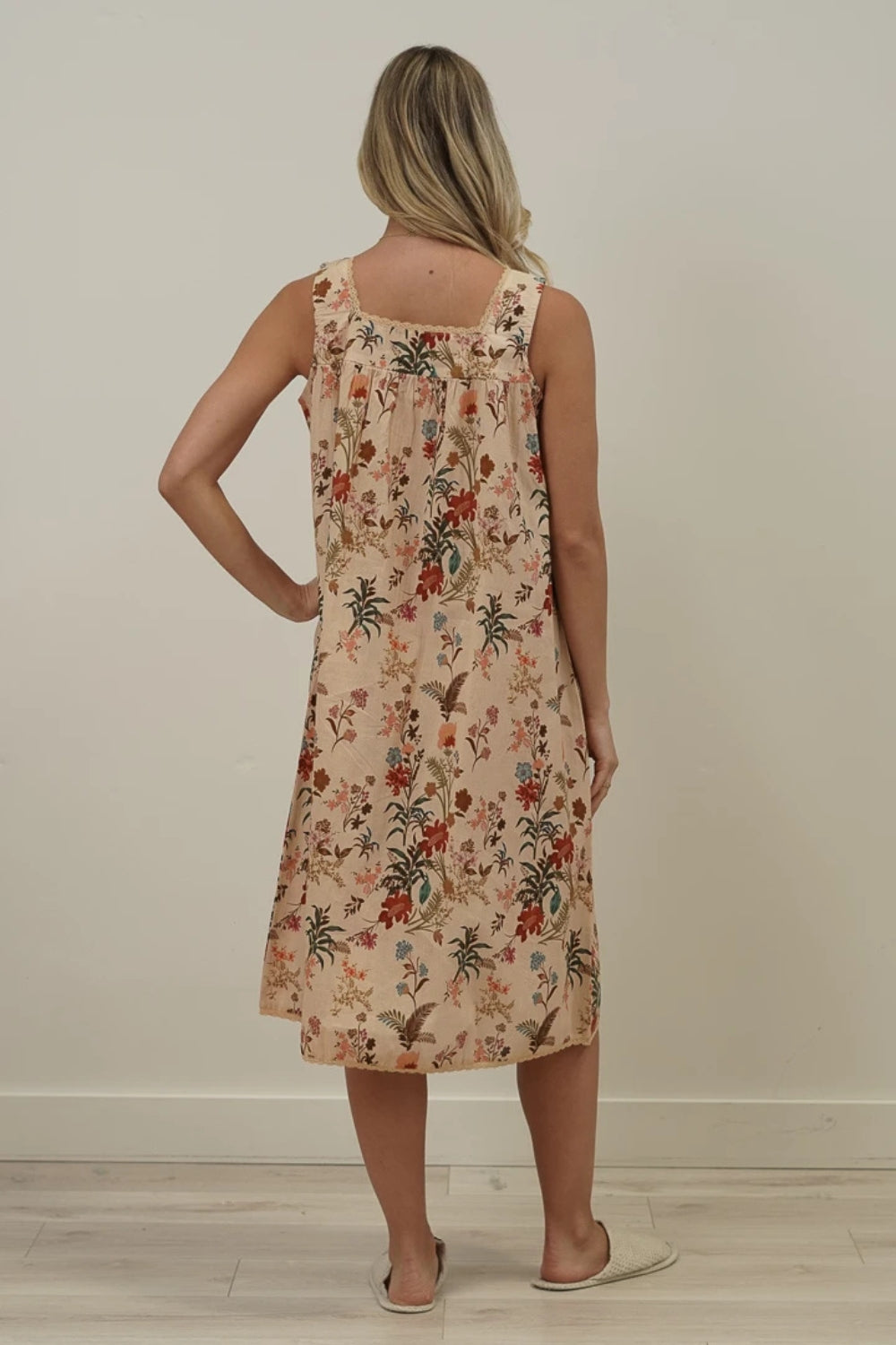 Wildflower Field Night Dress - Beige