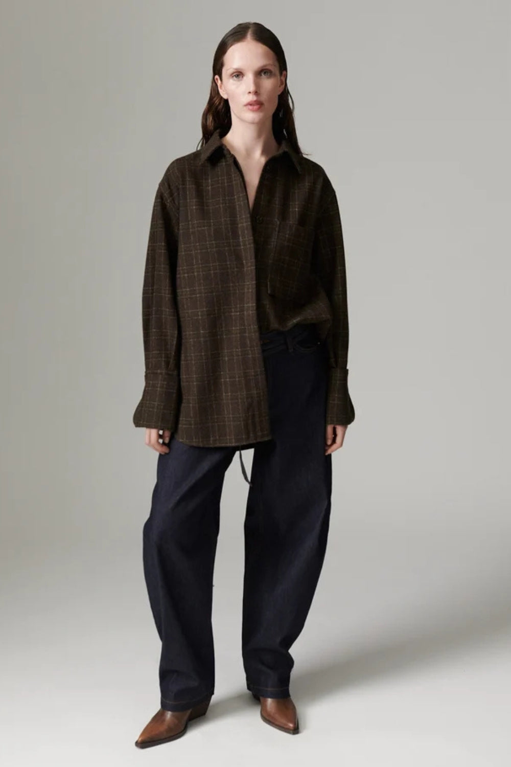 DAYHara Flanello Shirt - Brown Check