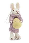 Gry & Sif Small White Bunny with Lilac Dress & Egg