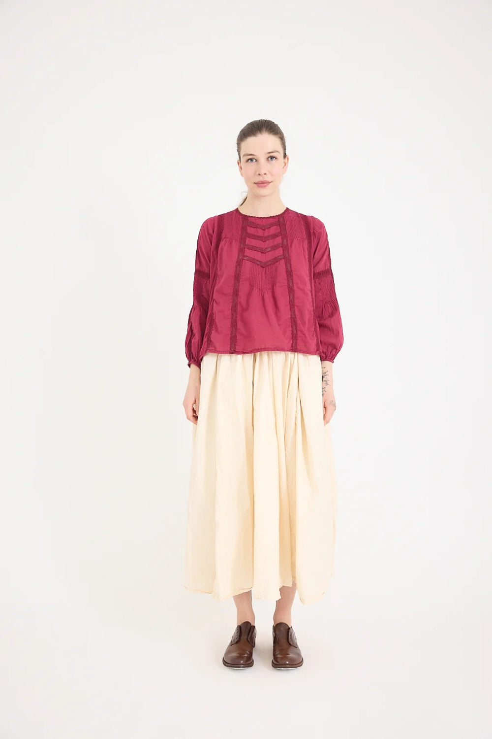 Alice Lace Blouse - Berry