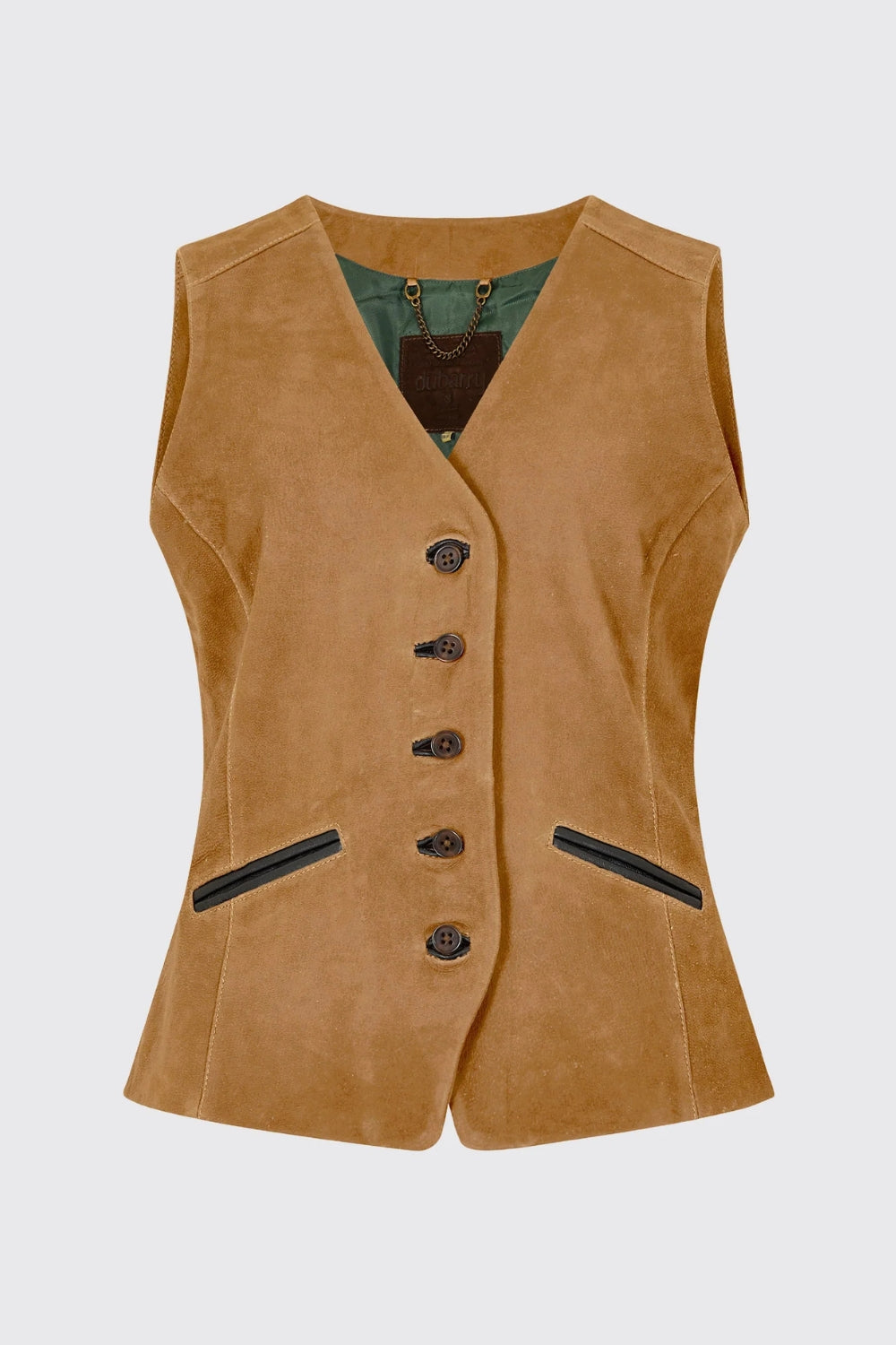 Greville Ladies Tailored Waistcoat - Tan
