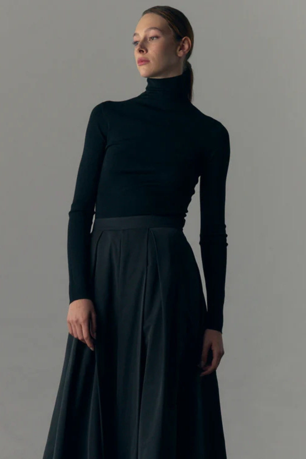 Agata Merino Wool Turtleneck - Noir