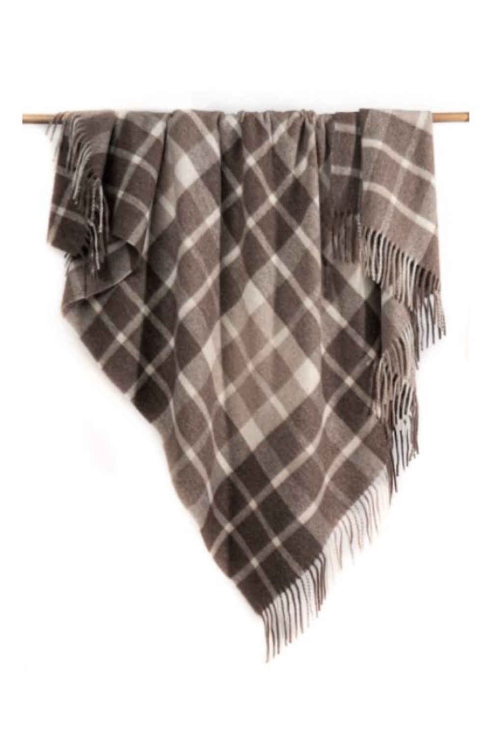 Alpaca & Wool Check Blanket - Multiple Colours