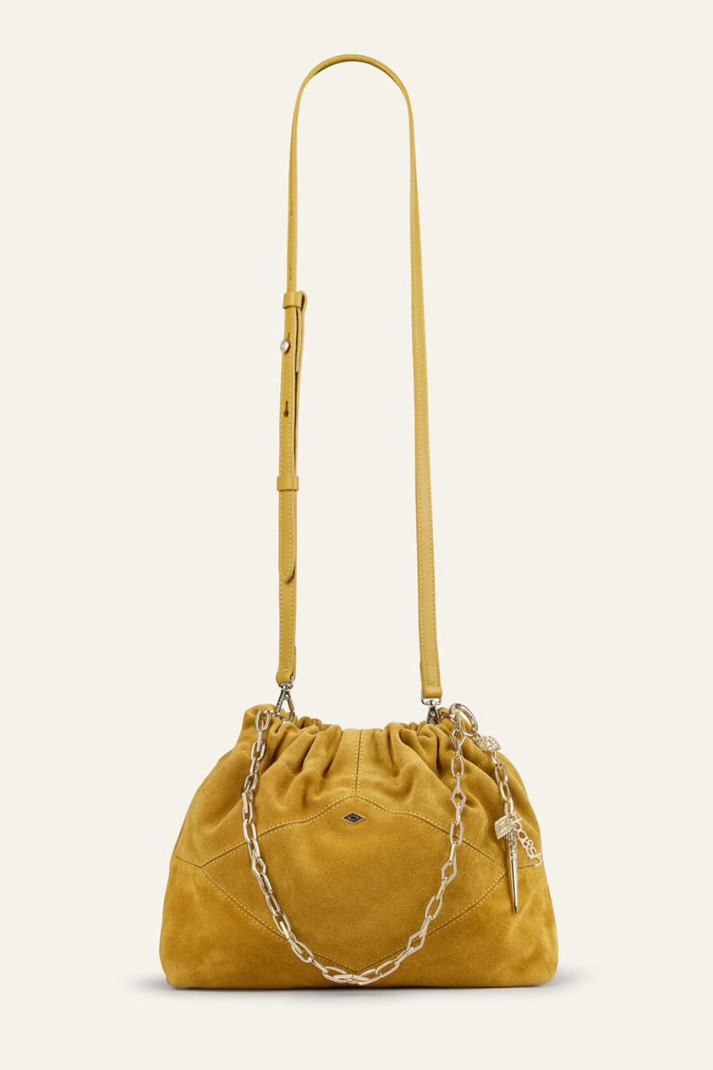 June Mini Tote Suede Bag - Safran