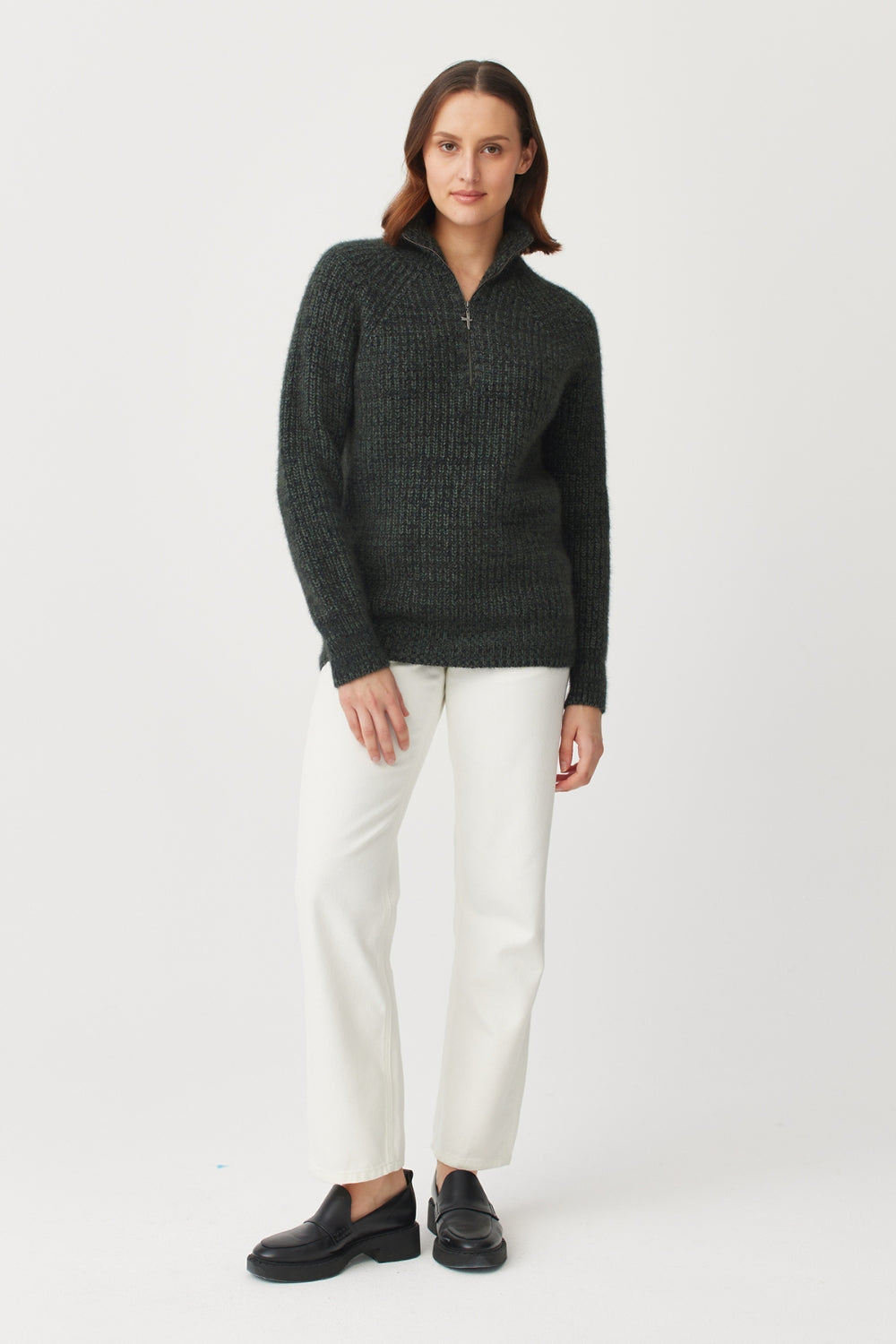 Unisex Kenzie Zip Sweater - Wilderness/Bayleaf