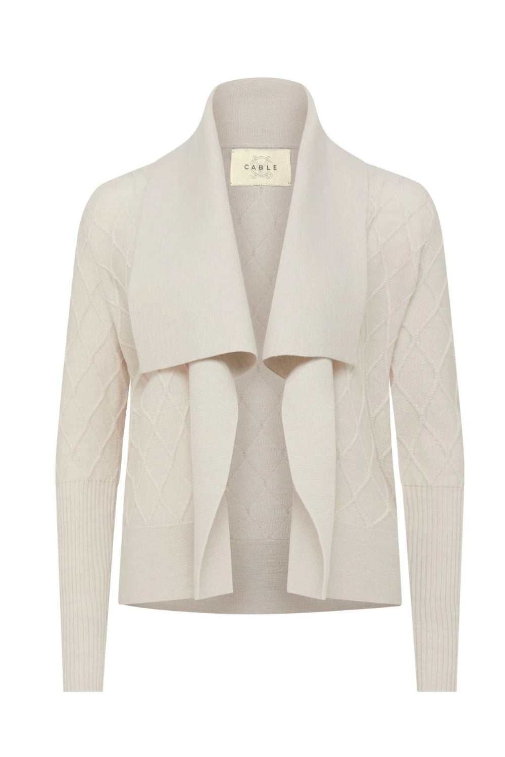 The Elizabeth Merino Cardigan - Antique White