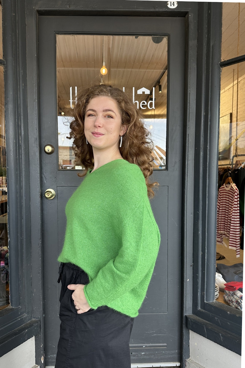 Luxe Light Weight V-Neck Sweater - Green