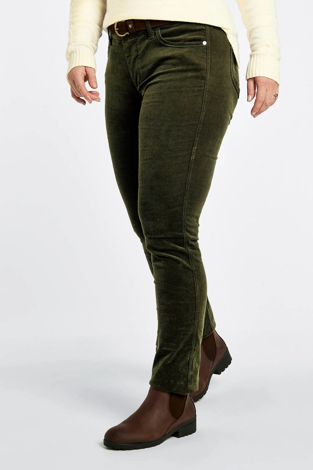Honeysuckle Cord Jeans - Olive