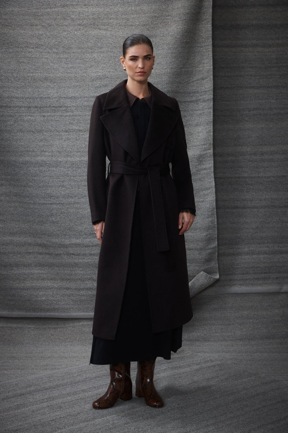 Evans Wool Coat - Espresso