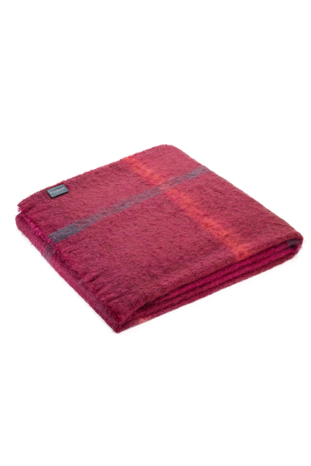 St Albans Mohair Throw - Bordeaux
