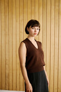 Glimmer Lace Vest - Chesnut