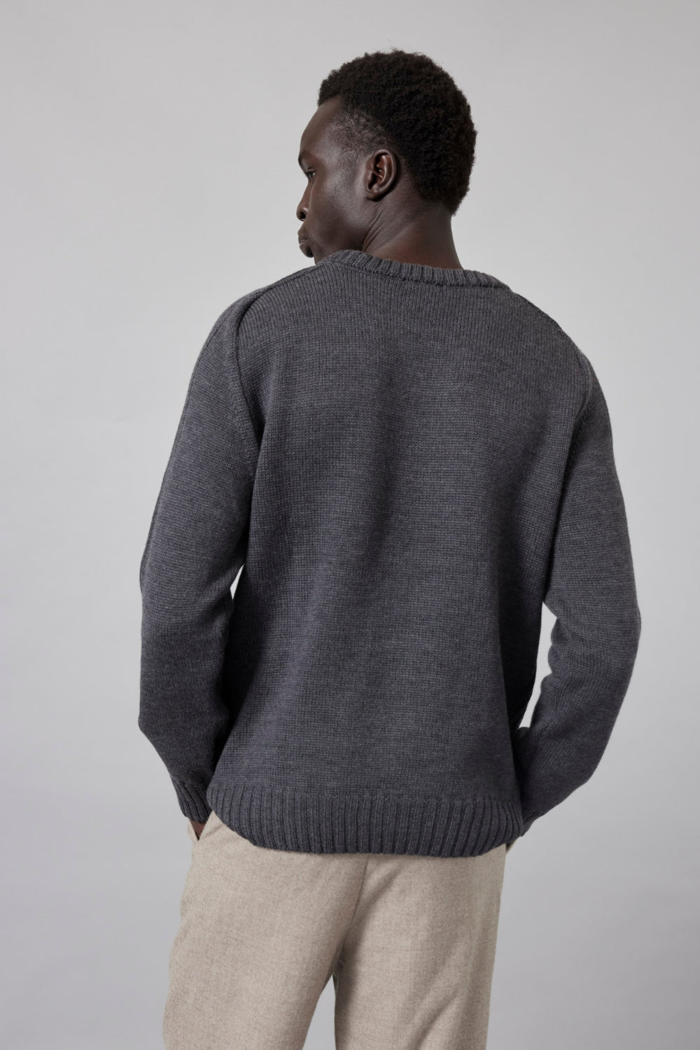 Kenneth Fishermens Jumper - Charcoal