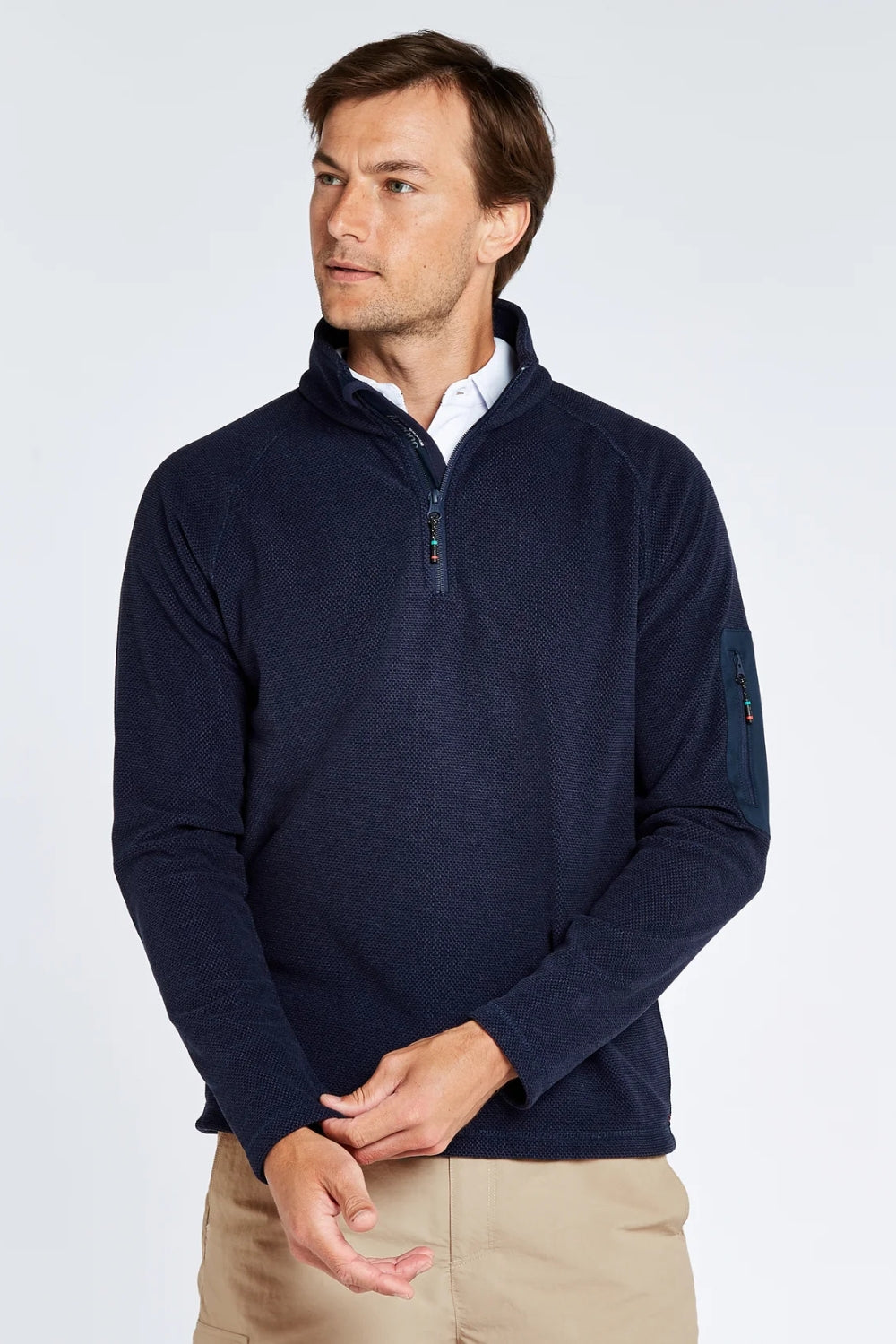 Monaco Unisex Quarter Zip Fleece - Navy