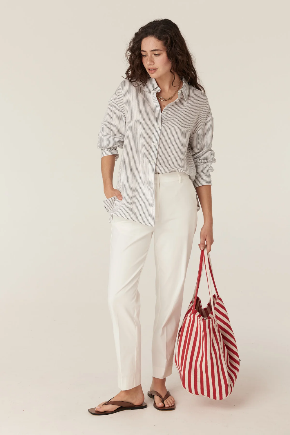Castela Stripe Shirt - Navy