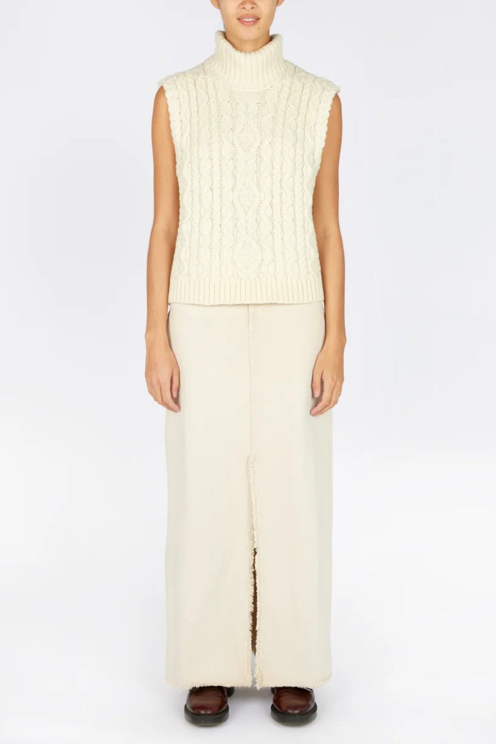 Fia Polo Vest - Natural