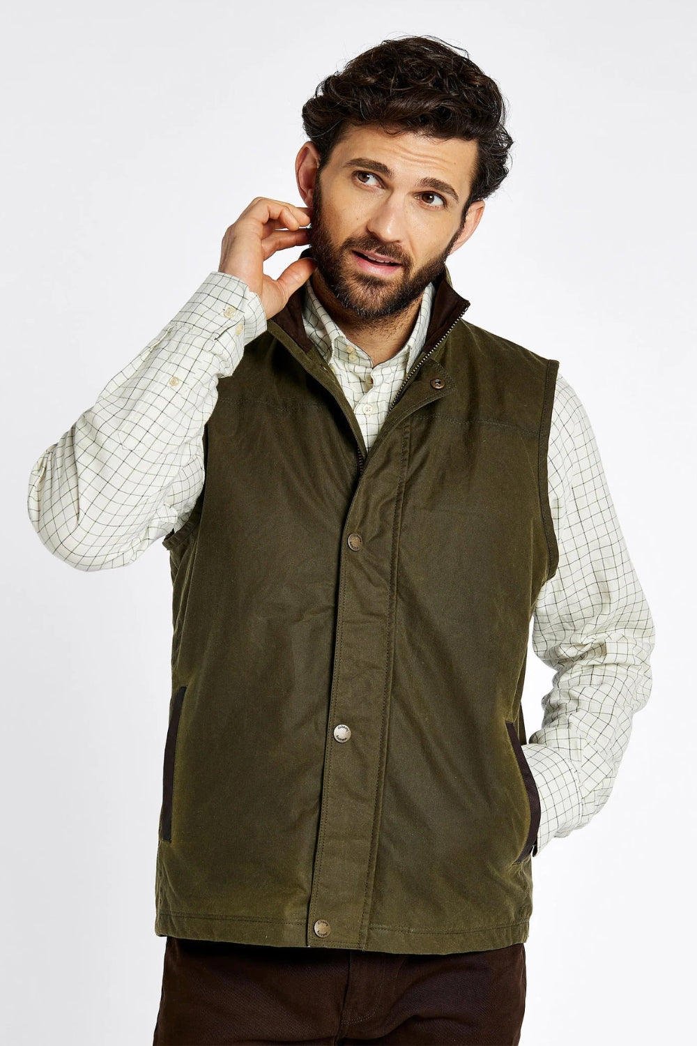 Mayfly Men's Wax Gilet - Fennel