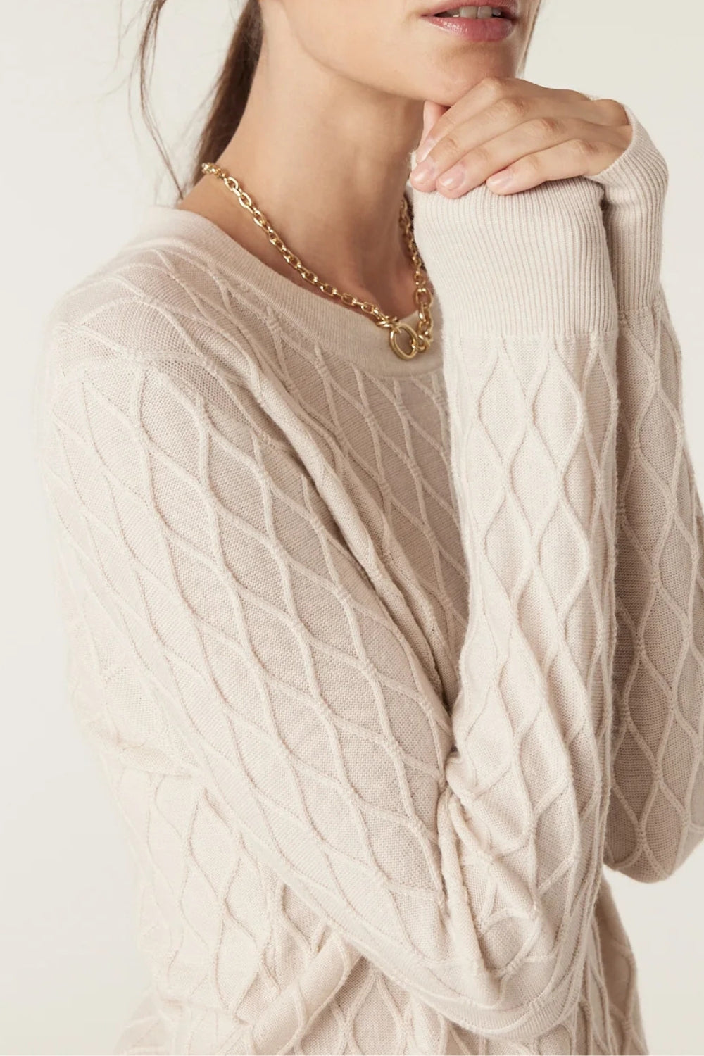 The Hampden Merino Jumper - Antique White
