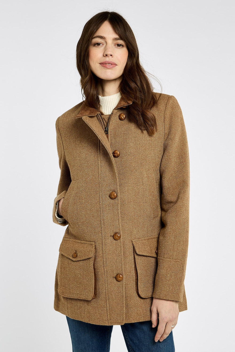 Willow Women's Tweed Utility Jacket - Camel Twill