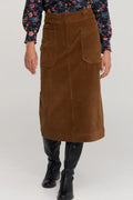 Winnie Cord Skirt - Toffee Brown