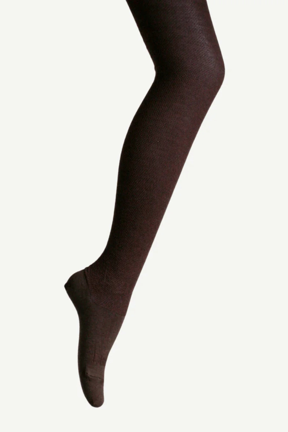 Merino Wool Textured Knit Tights - Cacoa