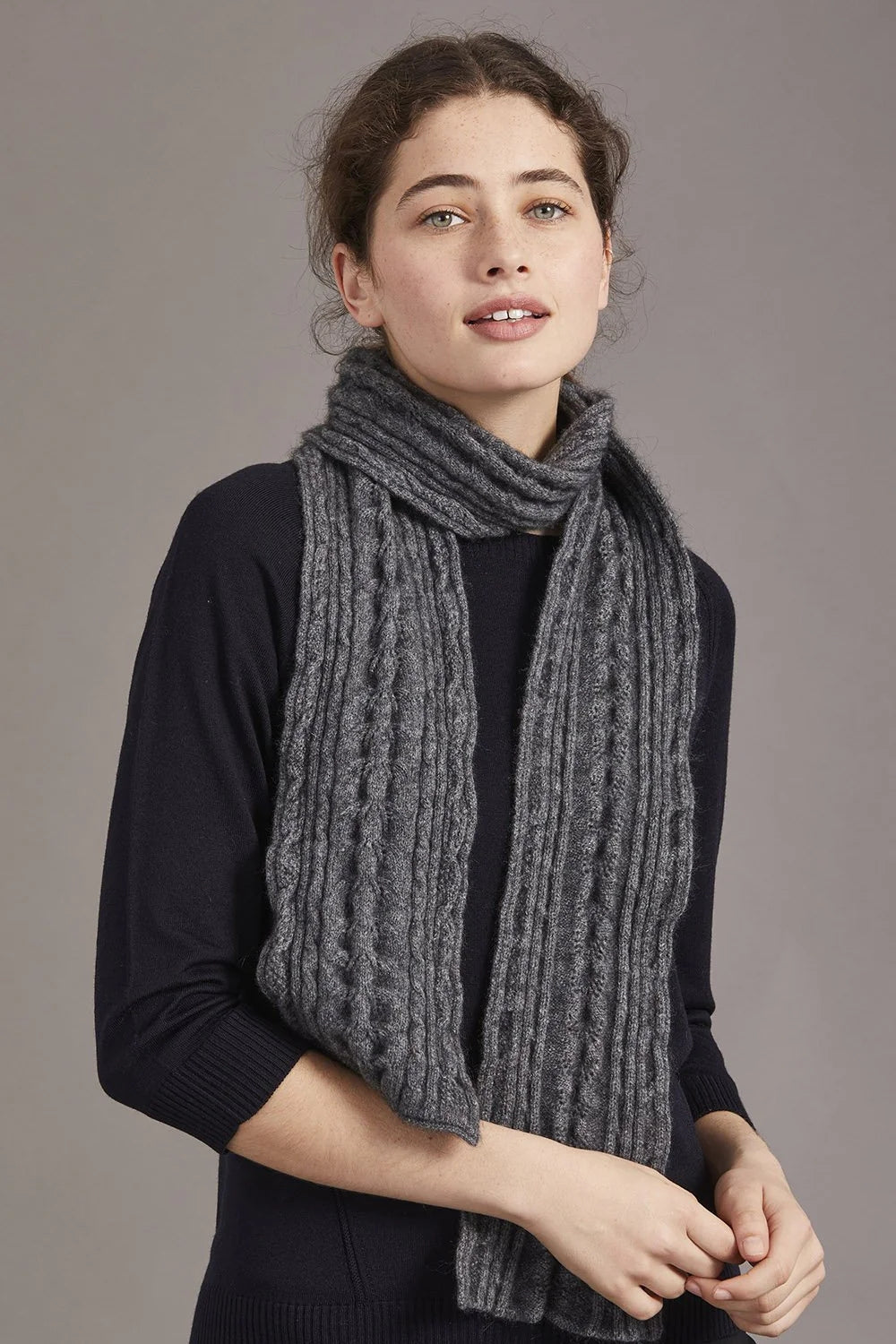 Possum Merino Cable Scarf - Multiple Colours