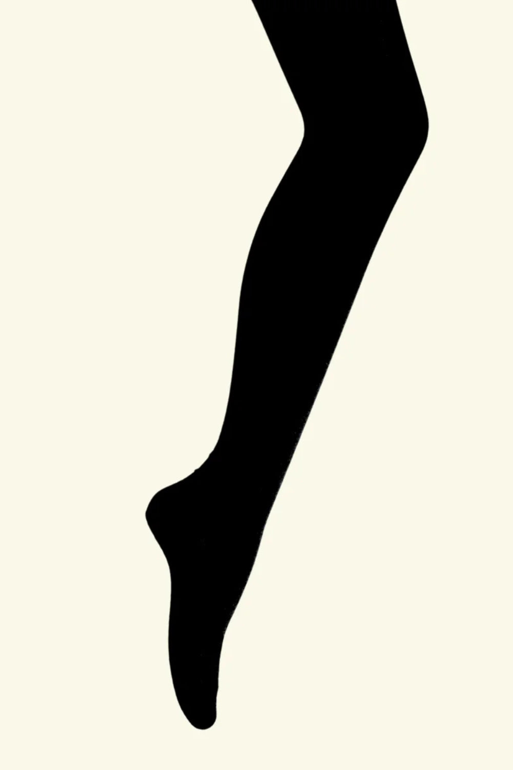 Women's Merino Wool Textured Knit Tights - Black