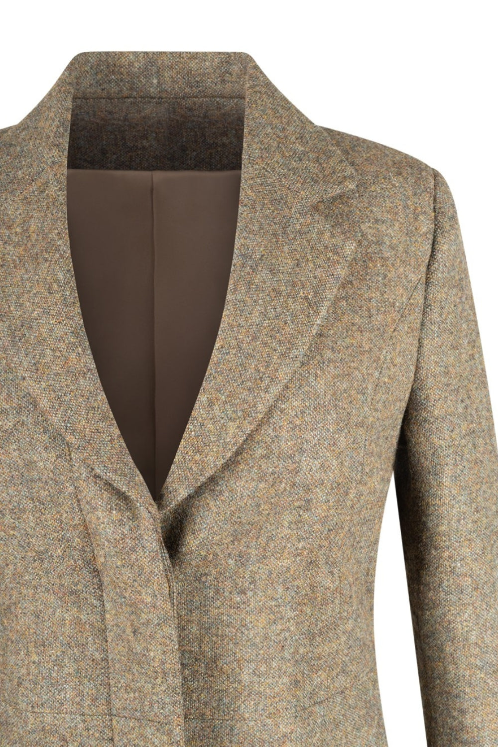 Virginia Coat - Shetland Donegal Tweed - Moss