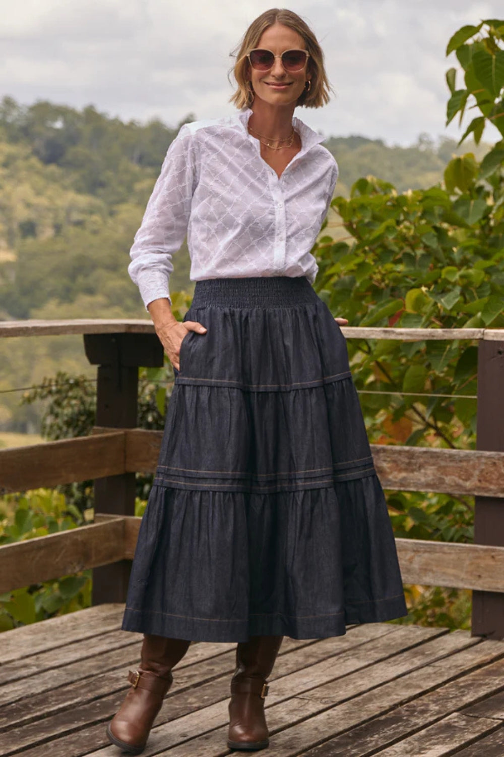 Saffron Denim Skirt