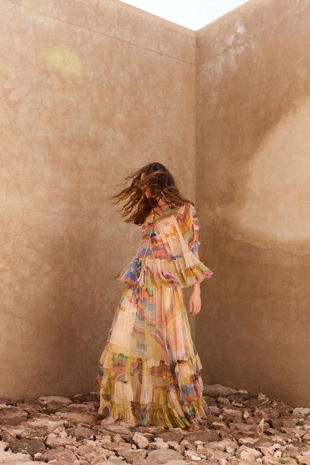 Mora Skirt 'Much More Joy' - Yellow Multi Colour