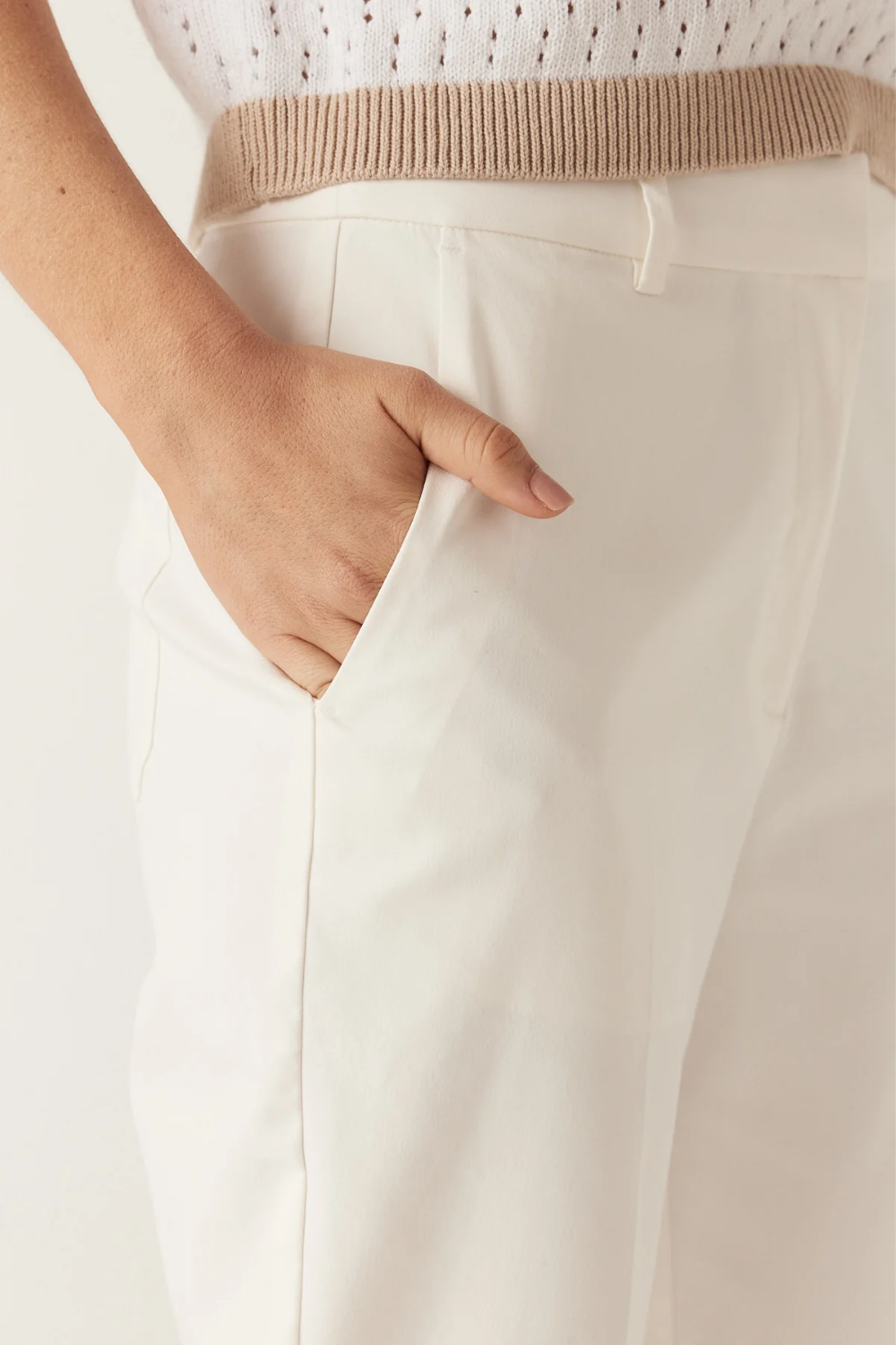 Aldo Sateen Pant - White