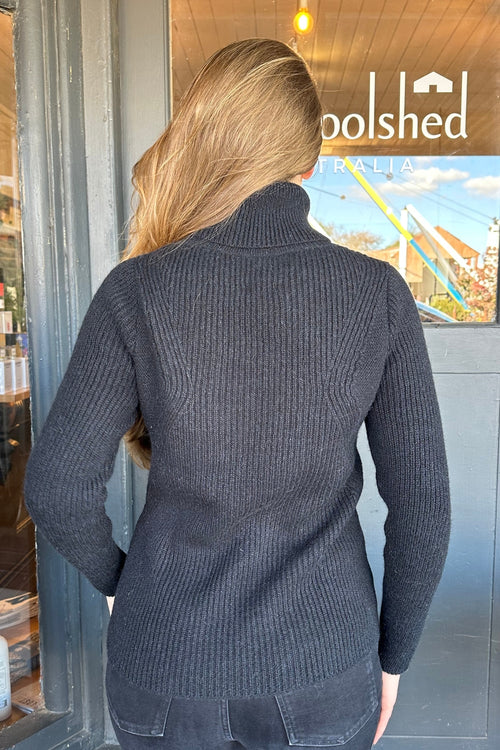 Alessandra Sweater - 100% Baby Alpaca - Black