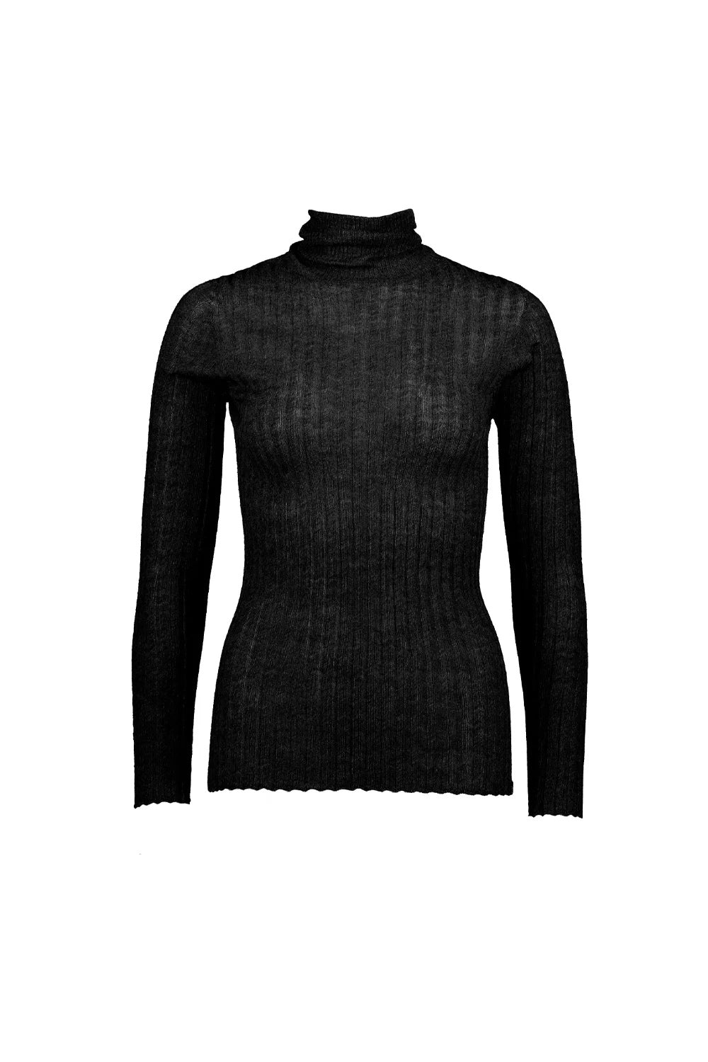 Merino Tulle Skivvy - Black