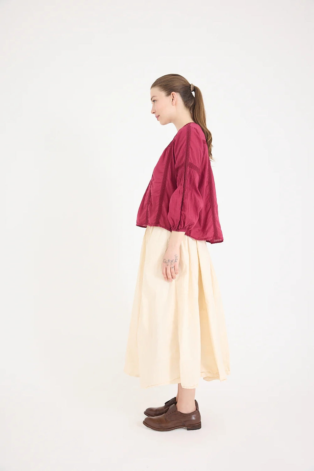 Alice Lace Blouse - Berry